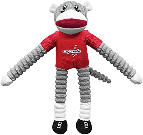 Littlearth NHL Team Sock Monkey Pet Toy - Officially Licensed Teams