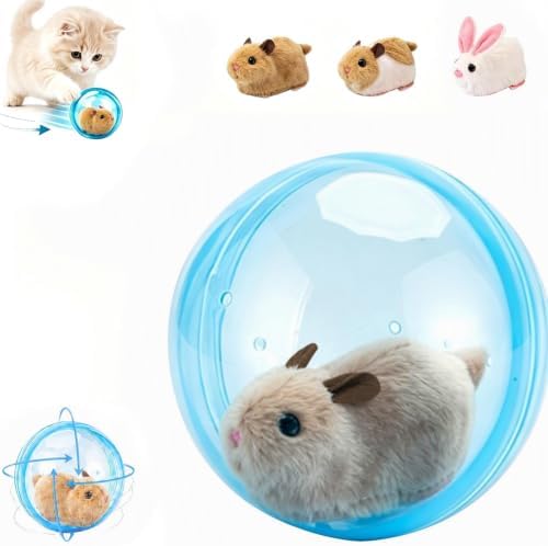 2026 New Self-Rolling Interactive Cat Ball, Automatic 360° Moving Rolling Toy with Realistic Animal Design, Electric Interactive Pet Ball for Indoor Cats & Dogs Chasing (Mouse-A)