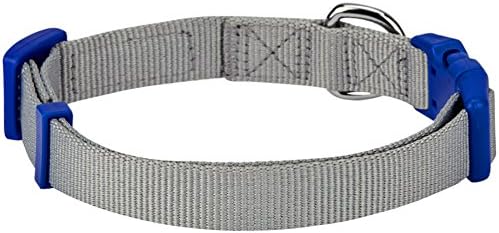Blueberry Pet 2 Patterns Patriotic Spirits France Flag Adjustable Bowtie Grey Dog Collar - Handmade Bow Tie w/Jacquard Weave Fabric, Small, Neck 12"-16"