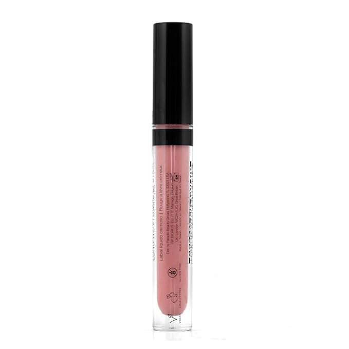 Palladio Long-Wear Cream Lip Color Liquid Lipstick, transfer proof high intensity color pigment, smooth lightweight formula, cream color matte finish, all day wear (Nude)