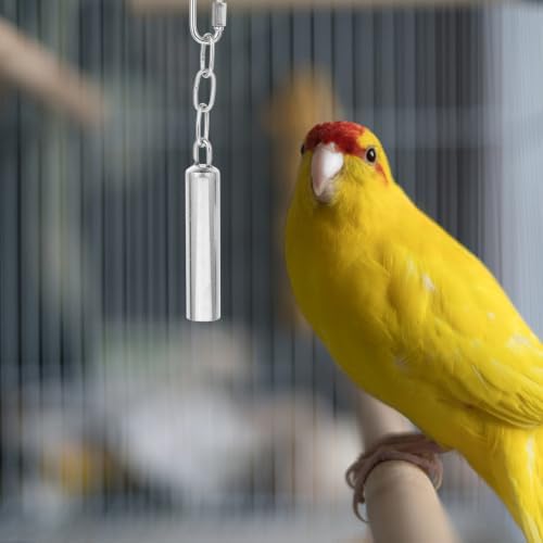 Ipetboom Bird Bell Toy Set of 3 Stainless Steel Cage Pendant for Parakeets Parrot Toys for Large Birds Hanging Hook Design 3.34 X 3.34 X 2.00 in