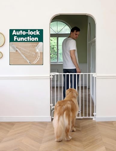 Babelio Smart Baby/Pet Gate, New Generation of Safety Gate with Infrared Auto-Unlock & Removable Baby Gate (White)