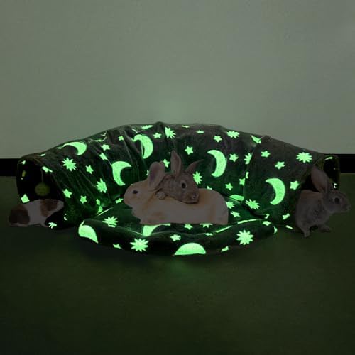 BWOGUE Bunny Tunnel Bed, 2-in-1 Collapsible Rabbit Tunnel Hideout with Mat