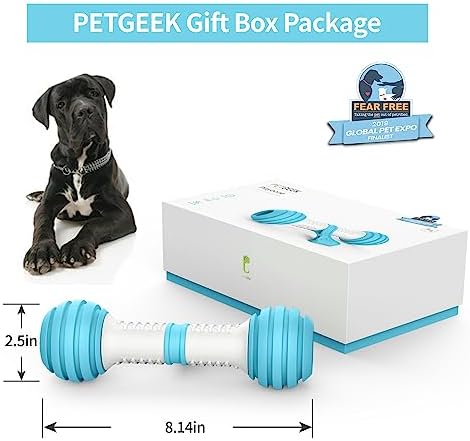 PETGEEK Interactive Dog Bone Toy, Dog Chase Toy for Medium Large Dogs