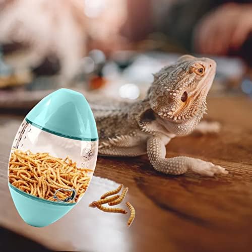 ALI2 Lizard Feeder Toys Bearded Dragon Enrichment Reptile Interactive Rugby Shape Toy for Bearded Dragon, Lizard, Gecko and Small Animals