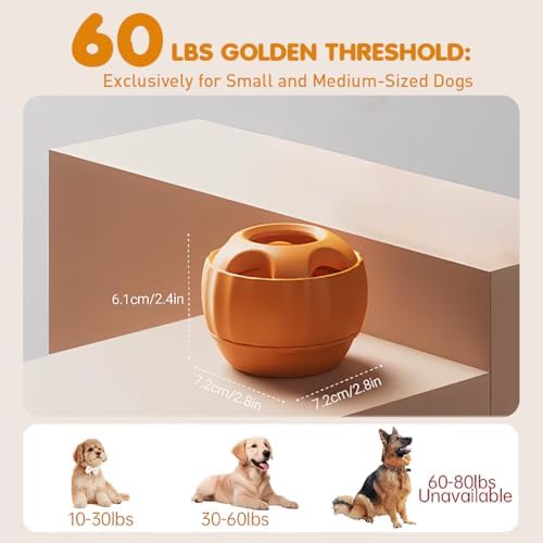 Interactive Dog Treat Dispenser Toy | Cognitive Puzzle for Mental Stimulation | Natural Rubber Dishwasher Safe | Keep Busy & Relieve Boredom | for Small & Large Dogs