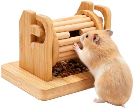 Wooden Hamster Foraging Toy, Interactive Hamster Feeding Toy