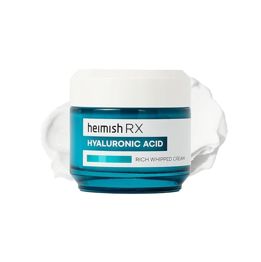 HEIMISH RX Hyaluronic Acid Rich Whipped Cream - Deep Moisturizer for Sensitive and Dry Skin, Daily Face Cream, Lightweight, with Hyaluronic Acid, Panthenol, Korean Skincare, 50ml (1.69 fl. oz)