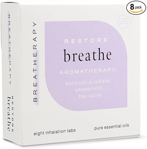 Aromatherapy Breathe Patches - Pure Essential Oil Aroma Patch - Eucalyptus and Peppermint Essential Oils for Breathe - 8-Pack