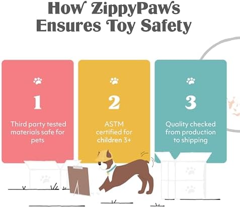 ZippyPaws Squeakie Crawler No Stuffing Dog Toy to Keep Them Busy - 12"