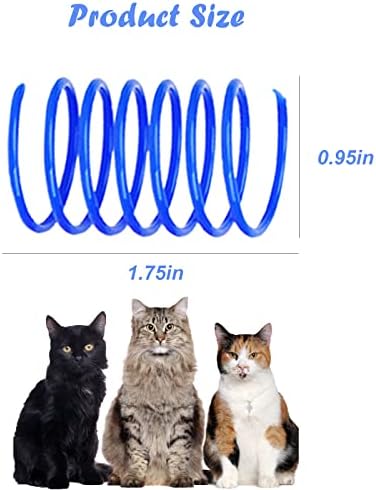 ISMARTEN 100 Pack Pet Wide Colorful Springs Cat Toys Plastic Coil Spiral Springs for Cat Kitten Pets (Random Color)