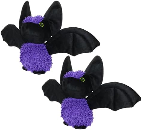 MIGHTY® 2 Pack Microfiber Medium Bat Ultra Durable Plush Dog Toy