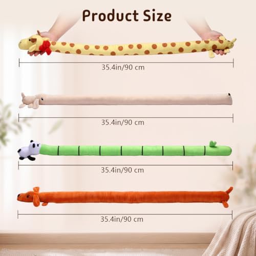 4 Pack Extra-Long Squeaky Dog Toys, 35.4 Inch Plush Toy for Dog