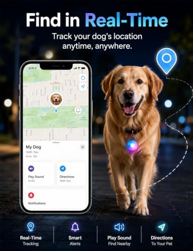 2-in-1 GPS Tracker Dog Light | Smart Tracking Pet LED Light for iOS Only