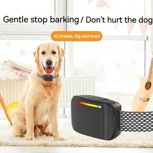 Dog Bark Control Collar，Smart Anti-Barking Collar, Anti-Barking Training Collar, Level 6 Strength Selection, Barking Collar for Large, Medium and Small Dogs
