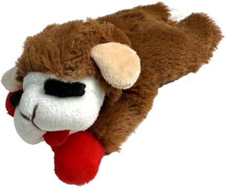 Multipet Lamb Chop Brown | 6 Inch Lamb Chop Dog Toy | Small Dog Toy Lamb Chop Squeaker Toy | Brown 6" | Officially Licensed