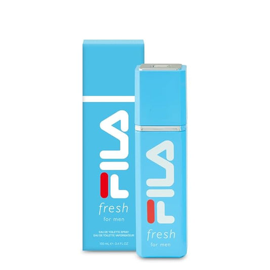 FILA Fresh - Cologne for Men with Amber Fougere, Bergamot, Sage, and Vetiver - Mens Cologne for Day or Night Wear - Day and Night Aroma - 3.4 oz