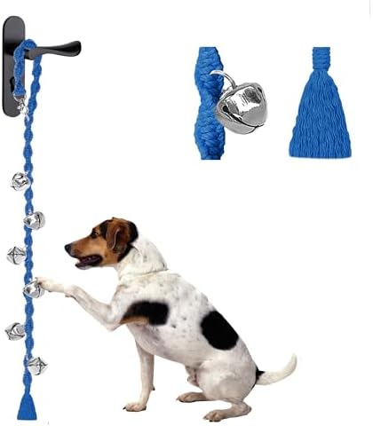 Dog Bells to Go Outside, Potty Training Bell, Handmade, Adjustable | Handmade with Premium Yarn, Twisted Style, Clear Jingle, Dog Potty Bell, Dog Door Bell.