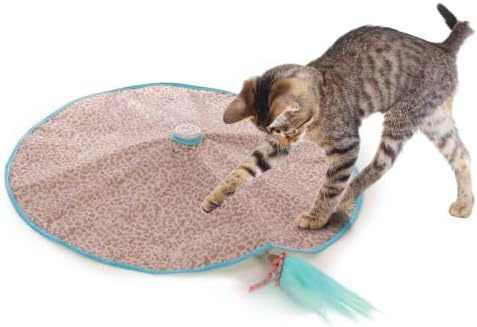 SmartyKat Hidden Hijinks Toy for Indoor Cats & Kittens, Electronic Interactive Motion Toy, Featuring Teaser Wand, Plus Replaceable Batteries Included