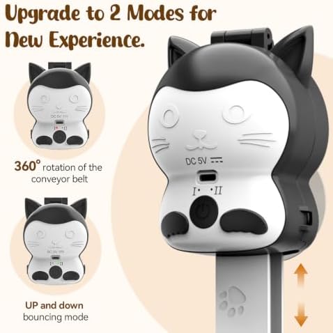 2-in-1 Electric Interactive Cat Chase Bounce Teaser Toy for Indoor Cats