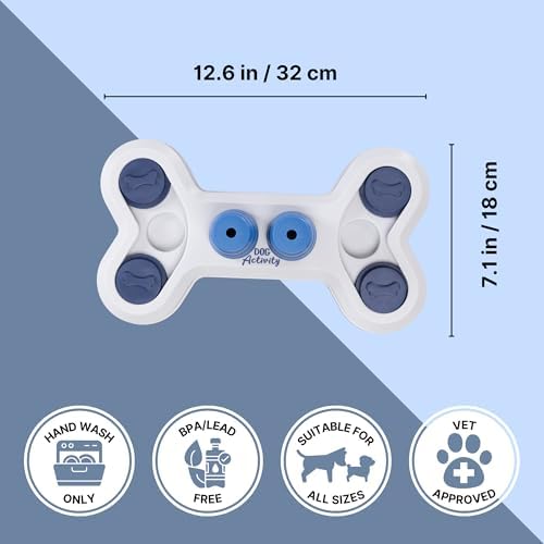 Trixie Flip Bone Dog Enrichment Toy, Beginner Level 1 Dog Puzzle, Interactive Treat Game