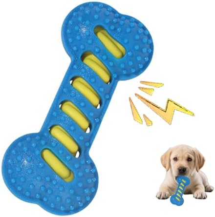 Interactive Dog Chew Toy, TPR Sound Toy for Training（Blue）