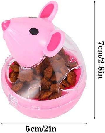 2Pcs Cat Treat Dispenser Toy, Mouse Shape Cat Interactive Toy and Food Dispenser for Pet Increases IQ Interactive & Food Dispensing