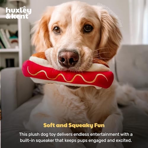Huxley & Kent Power Plush Squeaky Dog Toy, Haute Dawg, Large