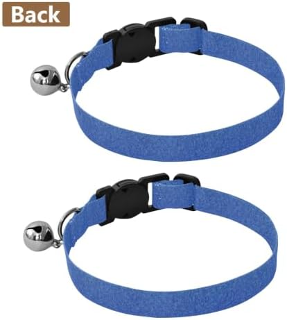 Blue Gradient Pet Collars 2 Pack Soft Polyester Pet Collar Adjustable 10.6 to 17.1 Inches