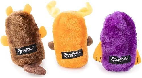 ZippyPaws Squeakie Buddies No Stuffing Dog Toys to Keep Them Busy - Pack
