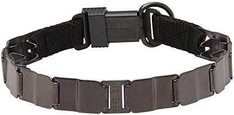Herm Sprenger Dog Training Collar, Black, 19 inches, Stainless Steel, Click Lock buckle