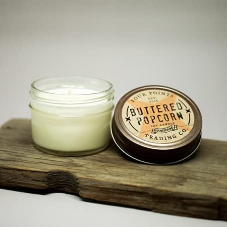 Buttered Popcorn 4 Oz Scented Soy Aromatherapy Candle w/Jar
