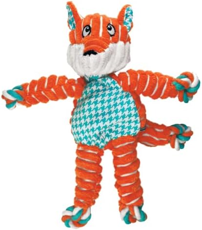 KONG Floppy Knots Rope and Plush Dog Toy, Fox, Medium/Large