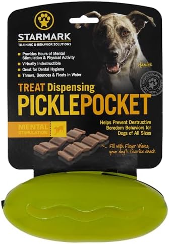 Starmark Treat Dispensing Pickle Pocket for Dogs
