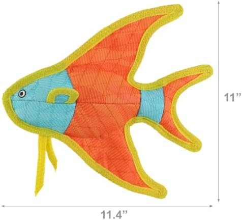 Tuffy® - DuraForce® : 2 Pack Angel Fish Dog Toy: Ultra Durable Plush Toy with Multiple Layers & Reinforced Seams, Washable and Floats, DuraForce® Construction