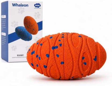 Interactive Dog Ball for Large Dogs, Quiet E-TPU Football Toy