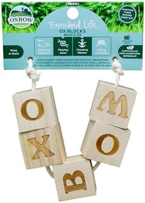 Oxbow Ox Blocks, Rabbit & Guinea Pig Toy, Bunny Enrichment Chew Toy