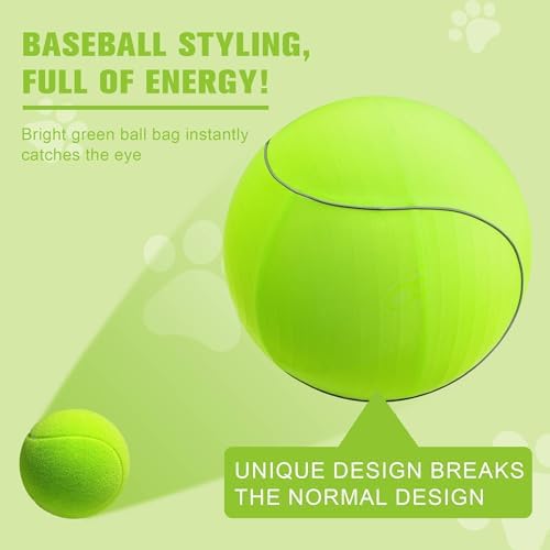 ANC POP 20" Herding Ball for Dogs & Horses with Green Nylon Cover, for Australian Shepherd Training Toy, for Small & Medium Pets Outdoor Play & Exercise