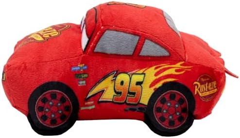 Buckle-Down Disney Dog Toy, Pixar Cars Lightning McQueen Race Car Replica, Plush