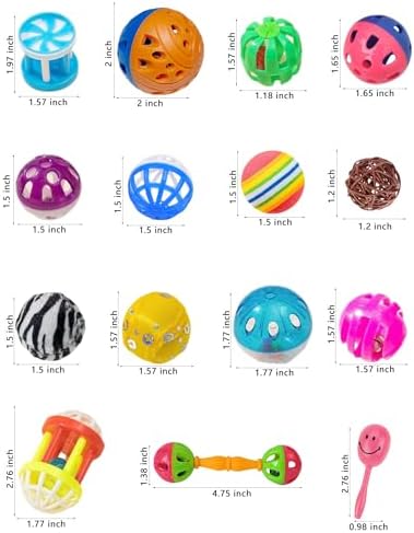 20-Pack Bird Toys for Parakeets, Budgies