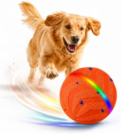 Smart Interactive Dog Ball, Automatic Rolling with LED Glow, E-TPU Dog Ball, Toy for Dog