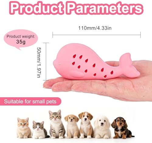 Slow Feeding Dog Toy Whale Shape, Silicone Chew Toy for Puppies & Cats, Interactive Food Dispensing Puzzle Toy to Slow Down Eating, Prevent Bloat & Keep Pets Entertained