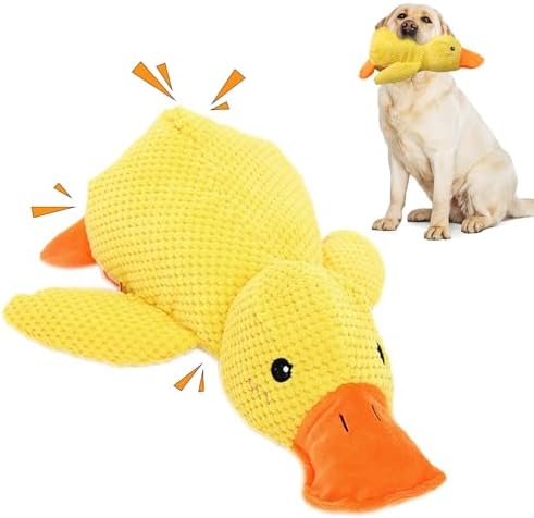 Interactive Squeaky Duck Dog Toy with Built-in Sound for Aggressive Chewer