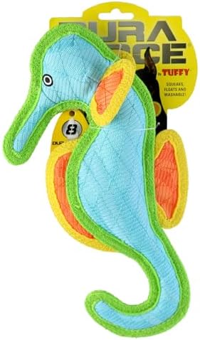 Tuffy® - DuraForce® : 2 Pack Seahorse Dog Toy: Ultra Durable Plush Toy with Multiple Layers & Reinforced Seams, Washable and Floats, DuraForce® Construction