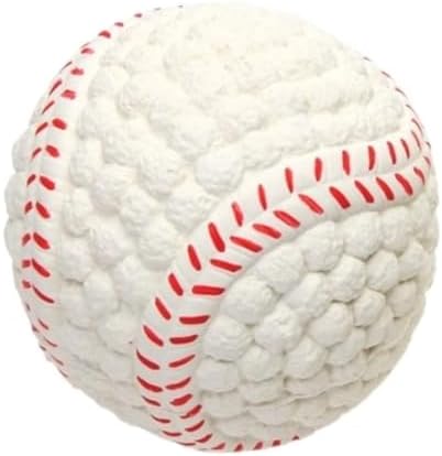 Squeaky Chew Dog Toys Interactive Sports Balls with Squeaker Soft Latex Rubber Bouncy Fetch Ball Toy (Soccer, Volleyball, Football, Tennis) for Puppy & Dog (Tennis,Small)