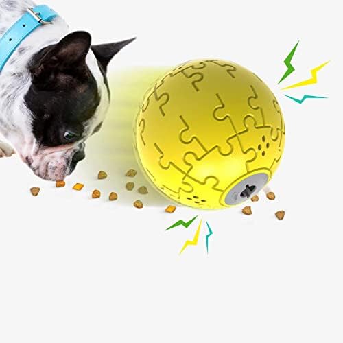 Squeaky Dog Toy Treat Dispenser Indoor Squeak Dog Toy Interactive Dog Toy Ball for Running, Small Medium Large Dogs, Aggressive Chewers