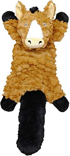 Jolly Pets Fat Tail Horse Plush Squeaky Dog Toy, Large