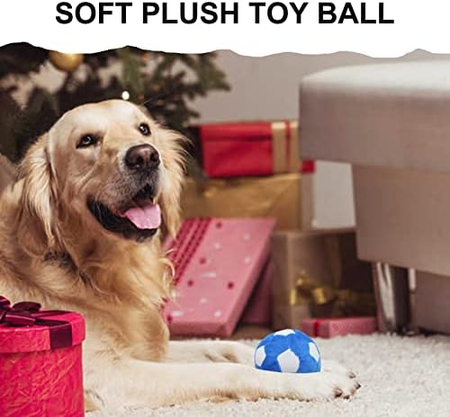 Dog Toys Balls - Chewable Plush Football for Dogs, Soft Pet Ball