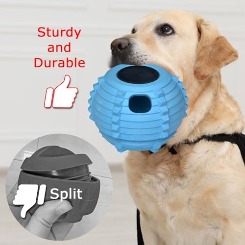 XHX Dog Toy to Keep Your Pup Busy and Distracted - Safe for Dogs - Low-Mess Design - Dog Toys for Medium and Large Dogs 25-75 lbs(Blue, M)