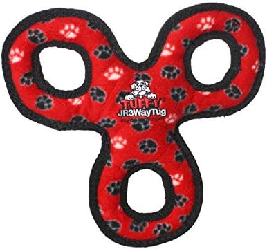 TUFFY® : 2 Pack 3Way Tug Dog Toy: Ultra Durable Plush Toy with Multiple Layers & Reinforced Seams, Washable and Floats, Original Construction